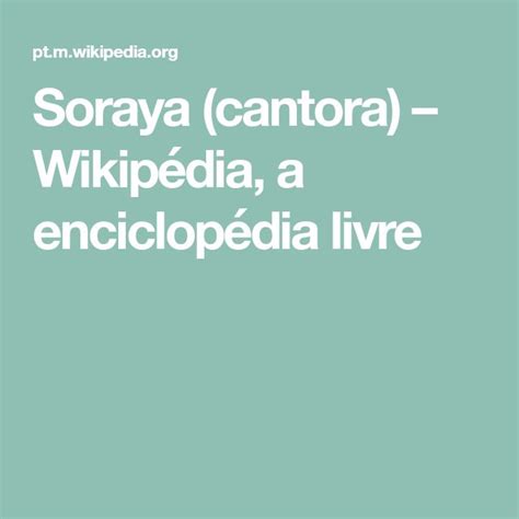 Soraya Carioca – Wikipédia, a enciclopédia livre